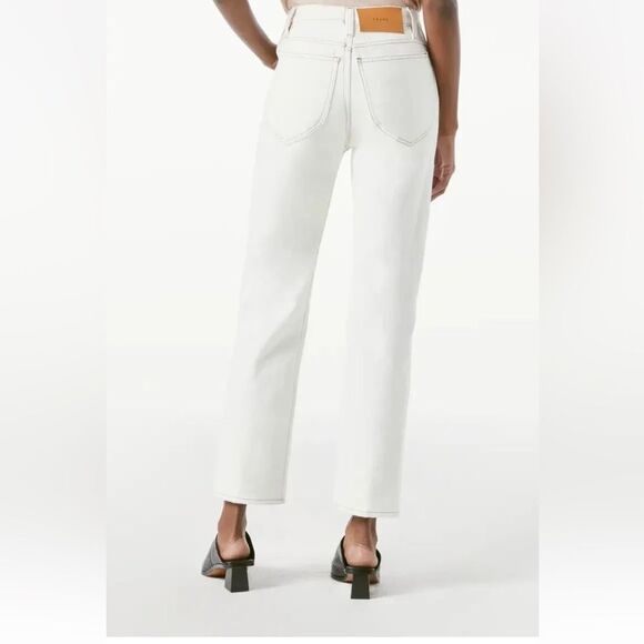 Frame Denim Le Italien Straight Leg Jeans in Blanc White 26 NWOT - Picture 2 of 16